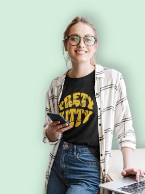 PD CLORI Solid Women Round Neck Black T-Shirt