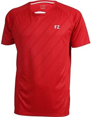 FZ FORZA Solid Men Round Neck Red T-Shirt