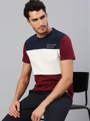 Dennis Lingo Colorblock Men Round Neck Multicolor T-Shirt