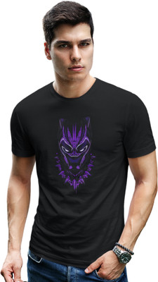 Adrift Graphic Print Men Round Neck Black T-Shirt