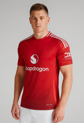 DOSTITCH Printed Men Round Neck Red T-Shirt