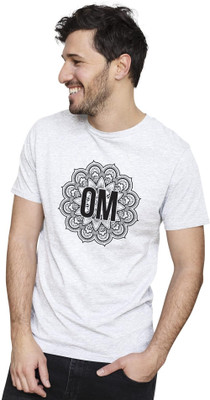 KRYONIX Printed Men Round Neck White T-Shirt
