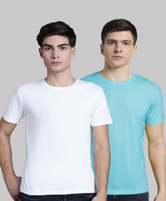FBAR Solid Men Round Neck Multicolor T-Shirt