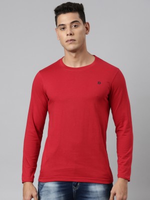 Dixcy Scott Originals Solid Men Round Neck Red T-Shirt