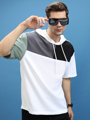 KETCH Colorblock Men Hooded Neck Multicolor T-Shirt