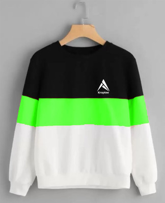 Kroptee Colorblock Men Round Neck Multicolor T-Shirt