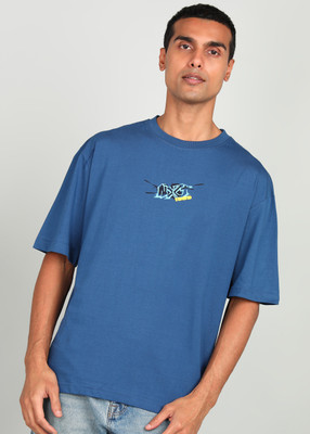 KILLER Printed Men Round Neck Dark Blue T-Shirt