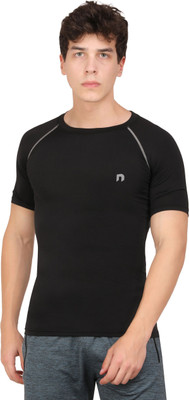 never lose Solid Men Round Neck Black T-Shirt
