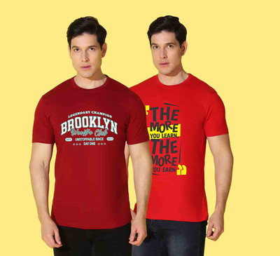 WOOSTRO Typography Men Round Neck Multicolor T-Shirt