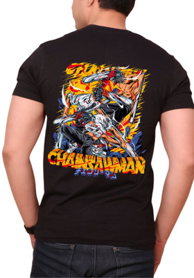 Inferno Printed Men Round Neck Black T-Shirt