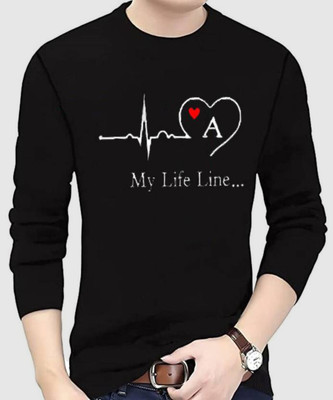 Treasurelook Printed, Typography Men Round Neck Black T-Shirt