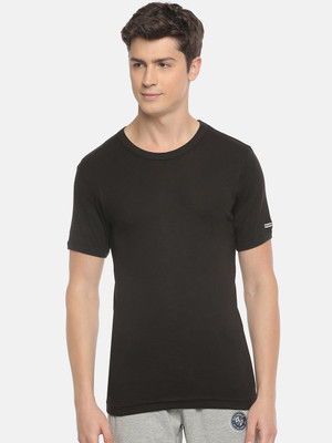 Macroman M-Series Solid Men Round Neck Black T-Shirt