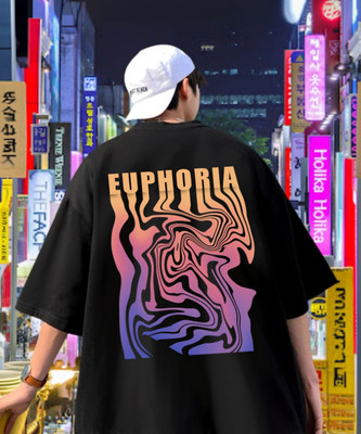 RIGO Printed Men Round Neck Black T-Shirt