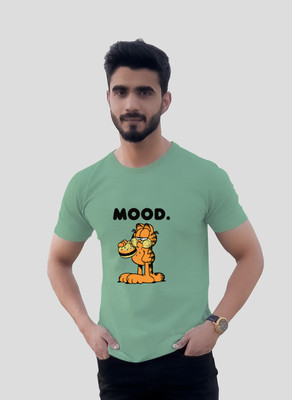 Jack Paris Printed Men Round Neck Green T-Shirt