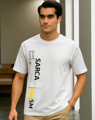 Autna Printed Men Round Neck White T-Shirt