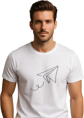 Moldify Solid Men Round Neck White T-Shirt
