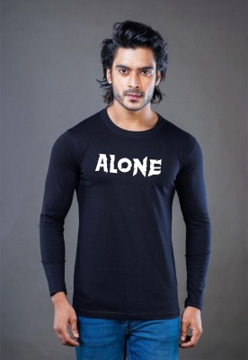Madhav Creation Printed Men Round Neck Dark Blue T-Shirt