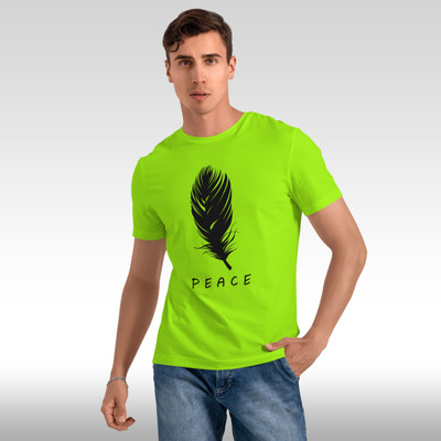 FTX Printed Men Round Neck Light Green T-Shirt