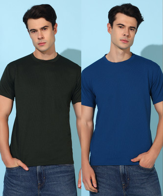 METRONAUT Solid Men Round Neck Multicolor T-Shirt