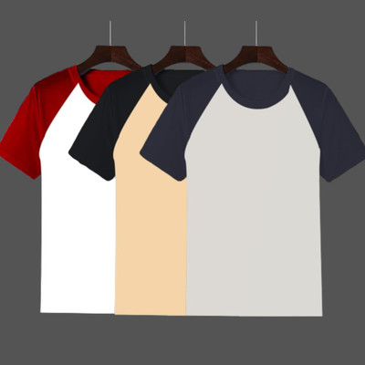 INKKR Colorblock Men Round Neck Multicolor T-Shirt