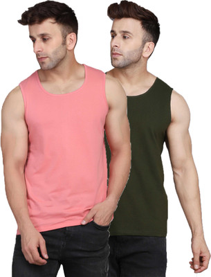 SLOWLORIS Solid Men Scoop Neck Multicolor T-Shirt