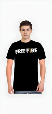 Royal Creations By Rv Printed Men Round Neck Black T-Shirt