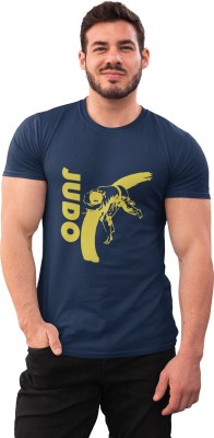 Mijoons Printed Men Crew Neck Blue T-Shirt