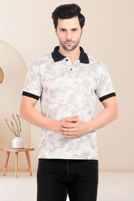TQH Printed Men Round Neck White T-Shirt
