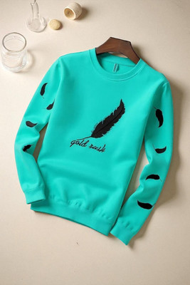 Autna Printed Men Round Neck Light Blue T-Shirt