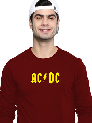 OrrganicChics Typography Men Round Neck Maroon T-Shirt