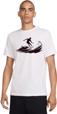Attirea Solid Men Round Neck White T-Shirt