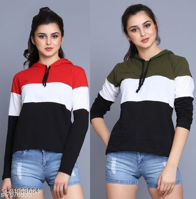 Quity Fashion Solid Women Henley Neck Dark Green, Red T-Shirt