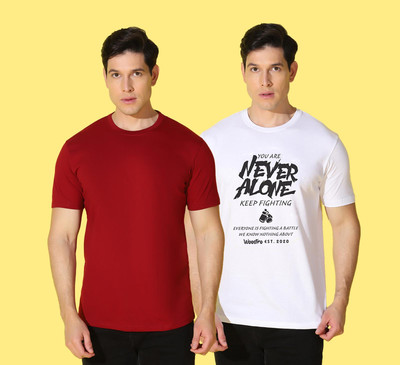 WOOSTRO Graphic Print Men Round Neck Multicolor T-Shirt