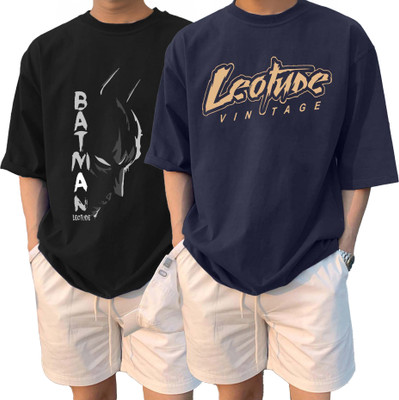 Leotude Printed Men Round Neck Multicolor T-Shirt