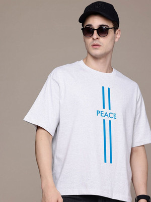 Moda Rapido Graphic Print Men Round Neck White T-Shirt