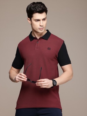 French Connection Solid Men Round Neck Maroon T-Shirt