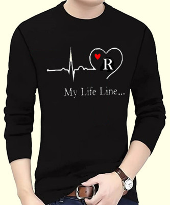AFCollection Printed, Typography Men Round Neck Black T-Shirt