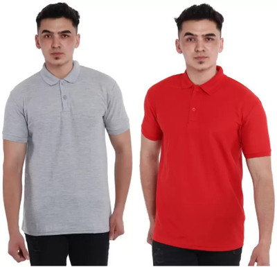 CREATIVE SPORTS Solid Men Polo Neck Multicolor T-Shirt