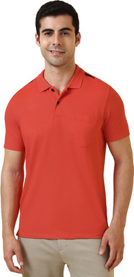 Allen Solly Solid Men Polo Neck Red T-Shirt