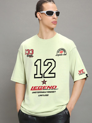 BEWAKOOF Graphic Print Men Round Neck Green T-Shirt