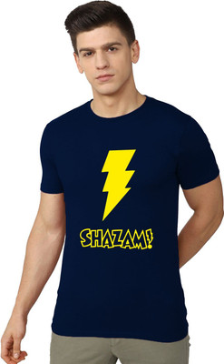 OrrganicChics Printed Men Round Neck Navy Blue T-Shirt