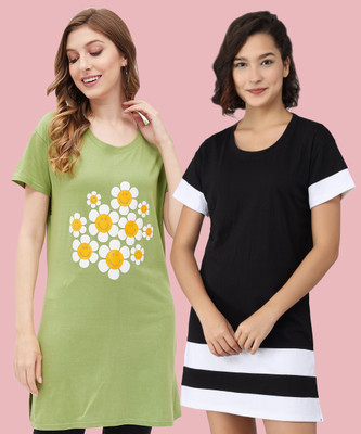 SYDNEY HILLS Printed Women Round Neck Multicolor T-Shirt