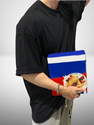 FURRR Solid Men Round Neck Black T-Shirt