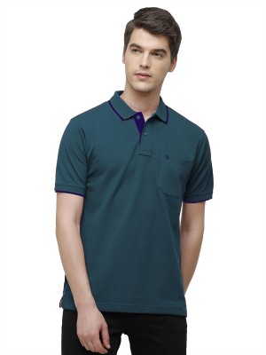 Classic Polo Solid Men Polo Neck Blue T-Shirt