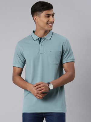 Classic Polo Solid Men Polo Neck Blue T-Shirt