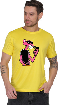 LIFE STYLE COMMERCE Graphic Print Men Round Neck Yellow T-Shirt