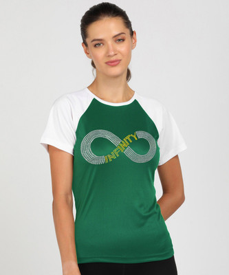 SHASHVI Typography Women Round Neck Green T-Shirt