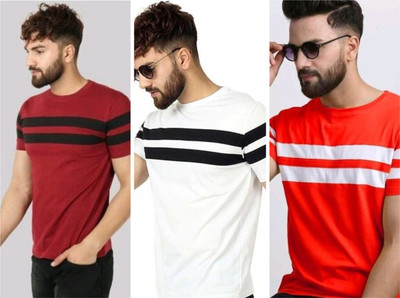TEE TREE Printed Men Round Neck Multicolor T-Shirt
