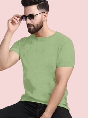 Parona Printed Men Round Neck Green, Purple T-Shirt