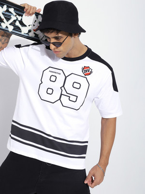 DIFFERENCE OF OPINION Printed Men Round Neck White T-Shirt
